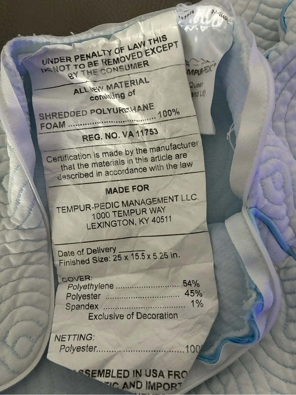 Tempur-Pedic premium tempur